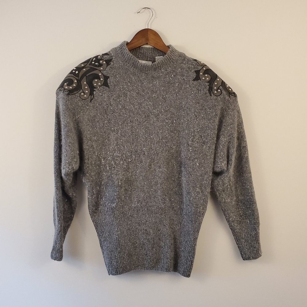 Vintage 1980's sweater unique lambswool size large